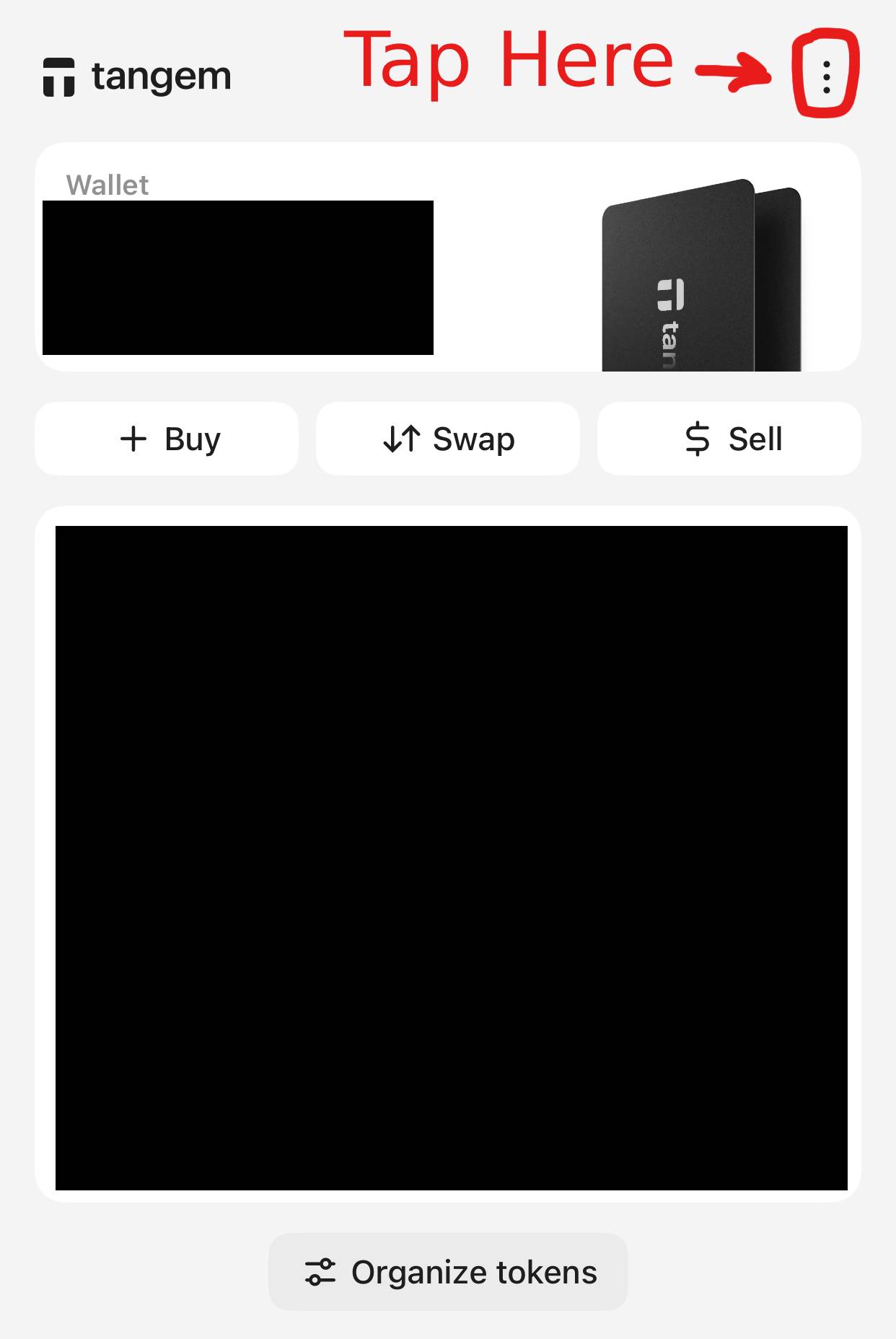 Access Token Menu